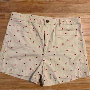 Madewell high waisted strawberry shorts